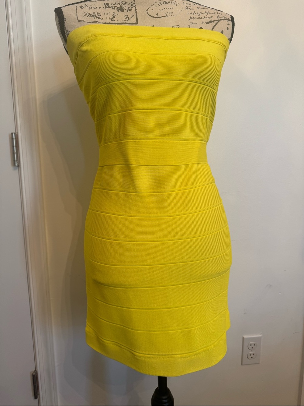 Herve Leger Strapless Bandage Mini Dress